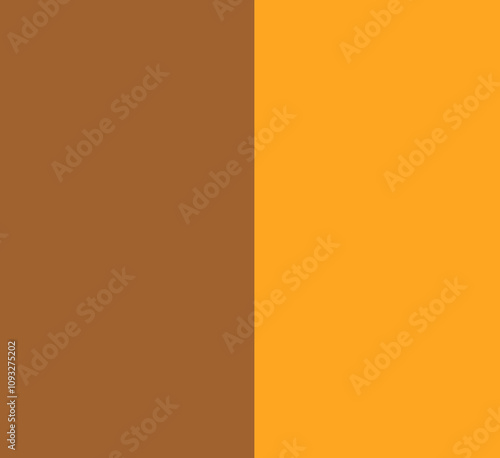 Illustration d'un carré bicolore marron et jaune graphique