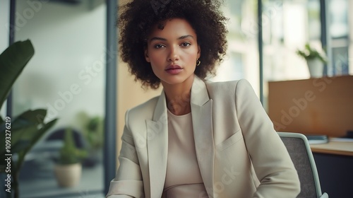 Confident Businesswoman in Modern Office photo