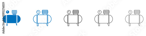 Air compressor icon vector set collection for web