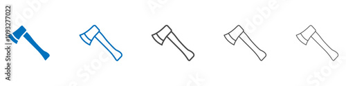 Axe icon vector set collection for web