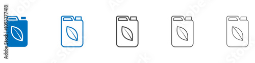Biofuel canister icon vector set collection for web