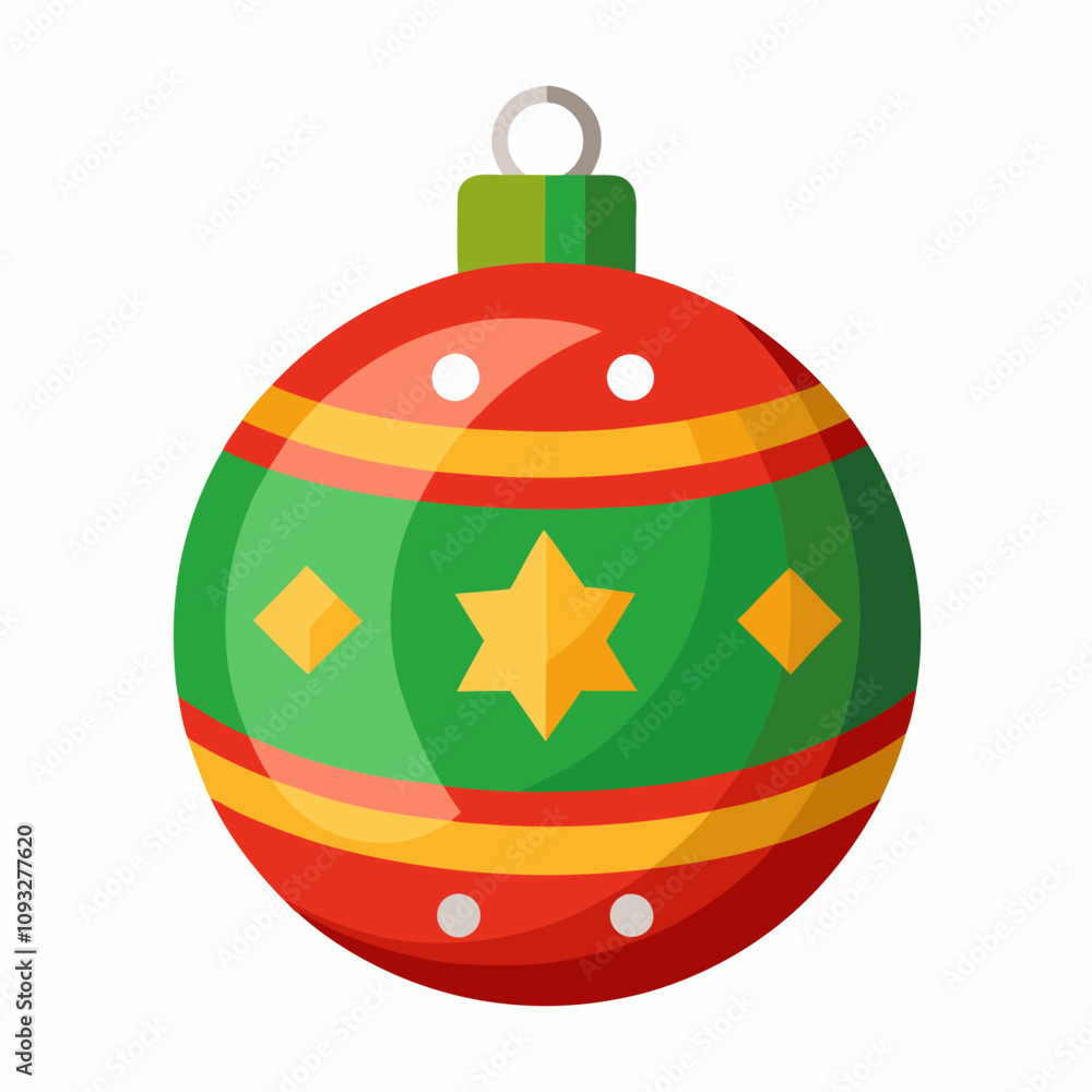 Obraz premium red christmas ball