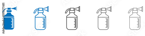 Breast pump icon vector set collection for web