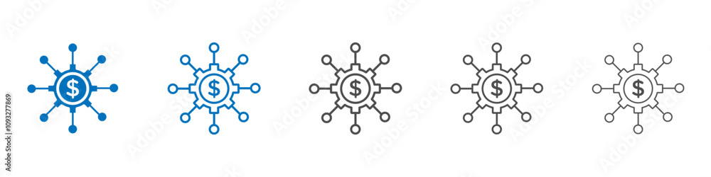 Business model icon vector set collection for web Business model icon vector set collection for web