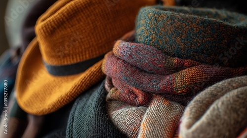 Warm Autumn Hues Knitted Hats and Scarves