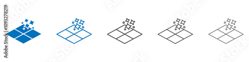 Clean floor surface icon vector set collection for web