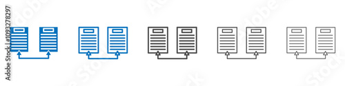 Compare icon vector set collection for web