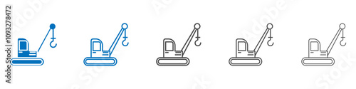 Crane icon vector set collection for web