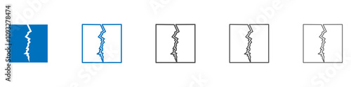 Crack icon vector set collection for web