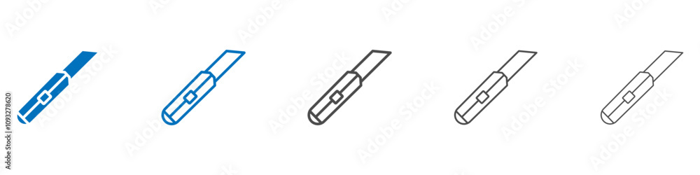 Cutter icon vector set collection for web Cutter icon vector set collection for web