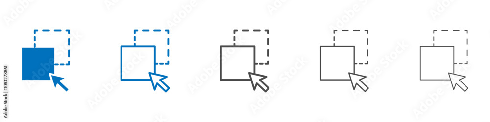 Drag and drop icon vector set collection for web Drag and drop icon vector set collection for web