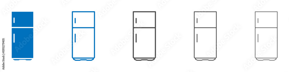 Fridge icon vector set collection for web Fridge icon vector set collection for web