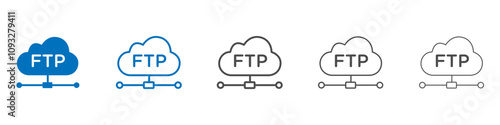 FTP icon vector set collection for web