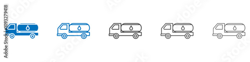 Fuel truck icon vector set collection for web