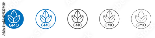 GMO icon vector set collection for web