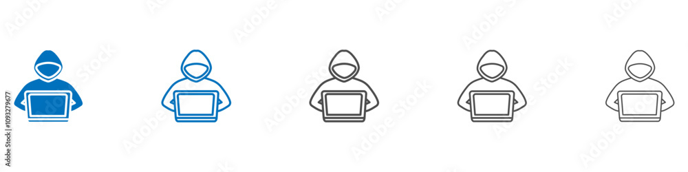 Hacker icon vector set collection for web Hacker icon vector set collection for web