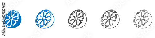 Grapefruit icon vector set collection for web