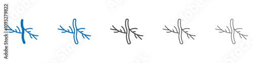 Human artery icon vector set collection for web