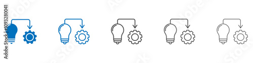 Implementation icon vector set collection for web