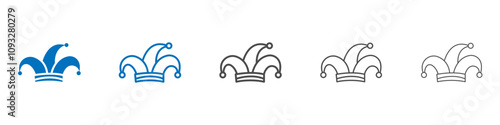 Joker hat icon vector set collection for web