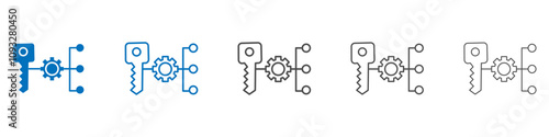Key factor icon vector set collection for web