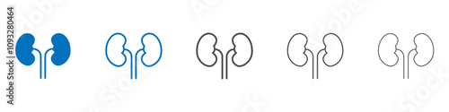 Kidney icon vector set collection for web