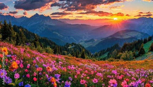 Blooming flowers Ivan tea or Willow-herb near Vachkazhets volcano on Kamchatka peninsula, 4k photo