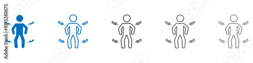 Myalgia icon vector set collection for web