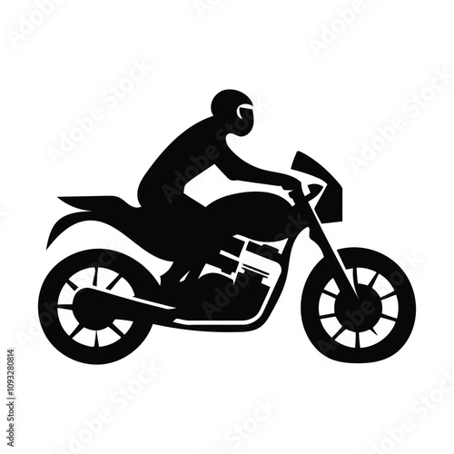 motorcycle vector on white background