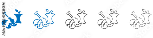 Organic waste icon vector set collection for web
