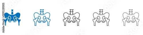 Pelvis icon vector set collection for web