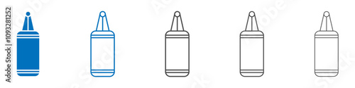 Punching bag icon vector set collection for web