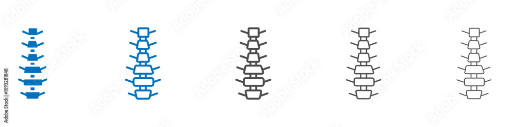 Spinal column icon vector set collection for web Spinal column icon vector set collection for web