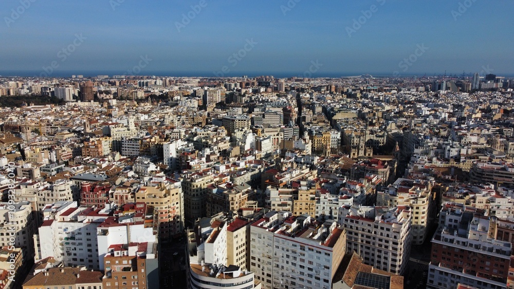 Fototapeta premium The panorama view of Valencia in Spain.