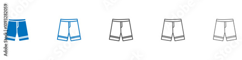 Swim shorts icon vector set collection for web