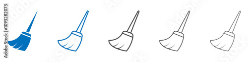 Sweeping icon vector set collection for web