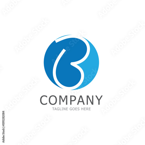 b letter logo icon design template