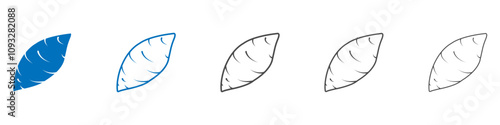 Sweet potato icon vector set collection for web