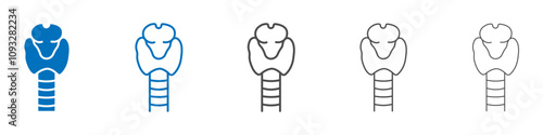 Thyroid icon vector set collection for web