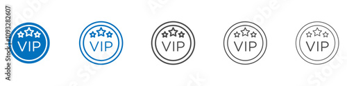Fotografía VIP icon vector set collection for web