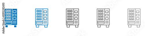 Vending machine icon vector set collection for web