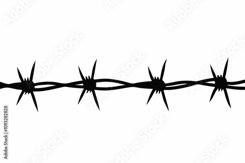 Barbed wire silhouette.