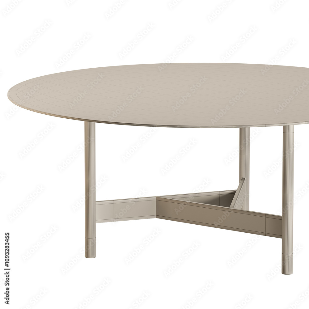 A table with a white top and a white frame A table with a white top and a white frame