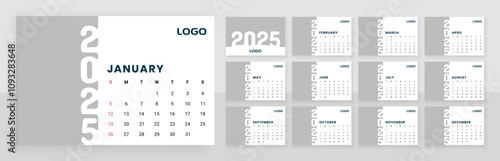 2025 monthly desk calendar template