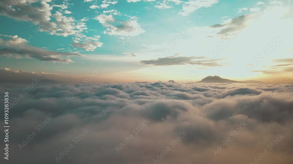 Sunrise over the mountains in Nepal. Sunrise over the mountains in Nepal.