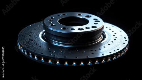 High-Performance Perforated Brake Rotor: Automotive Engineering Precision photo