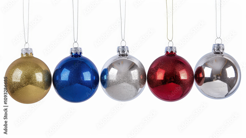 colorful christmas balls on white background colorful christmas balls on white background