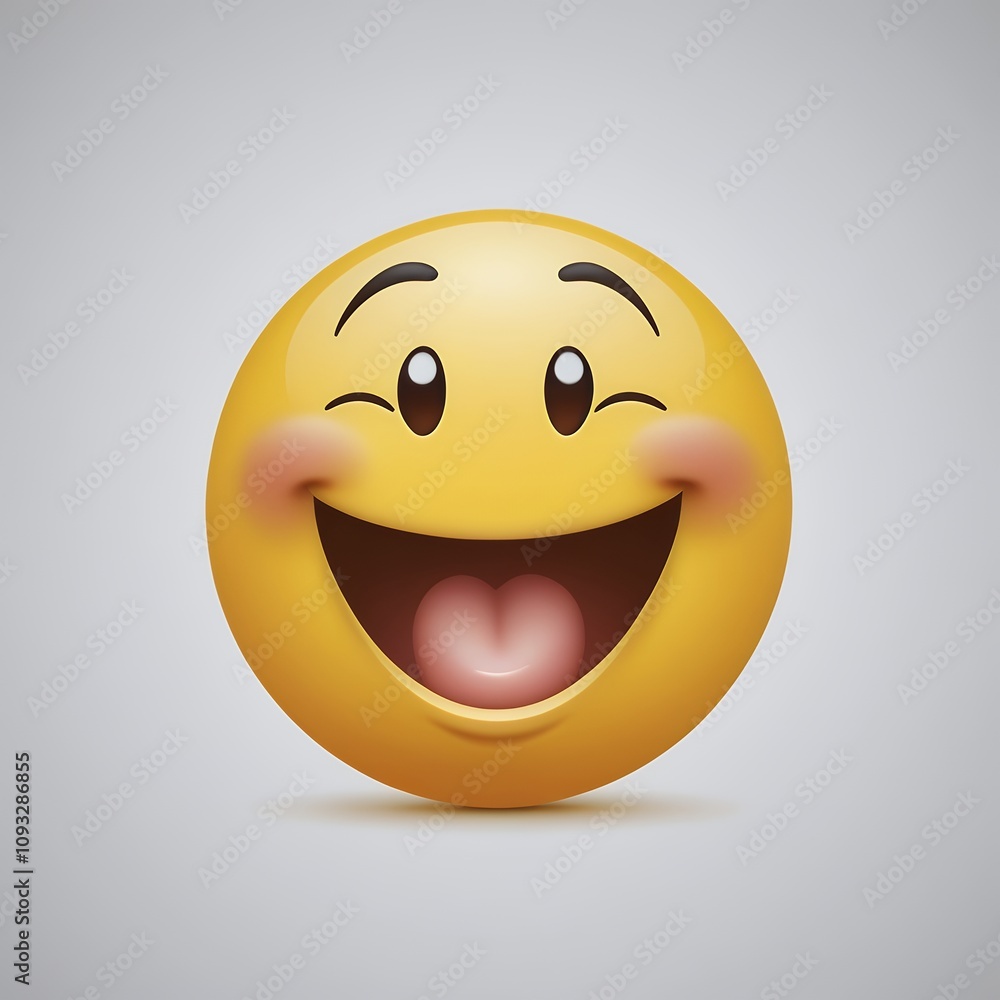 A Delightfully Happy and Joyful Smiley Face: A Vibrant 3D Render of a Smiling Emoji Expressing Pure Happiness and Positive Emotions, Perfect for Representing Cheerfulness and Good Moods A Delightfully Happy and Joyful Smiley Face: A Vibrant 3D Render of a Smiling Emoji Expressing Pure Happiness and Positive Emotions, Perfect for Representing Cheerfulness and Good Moods