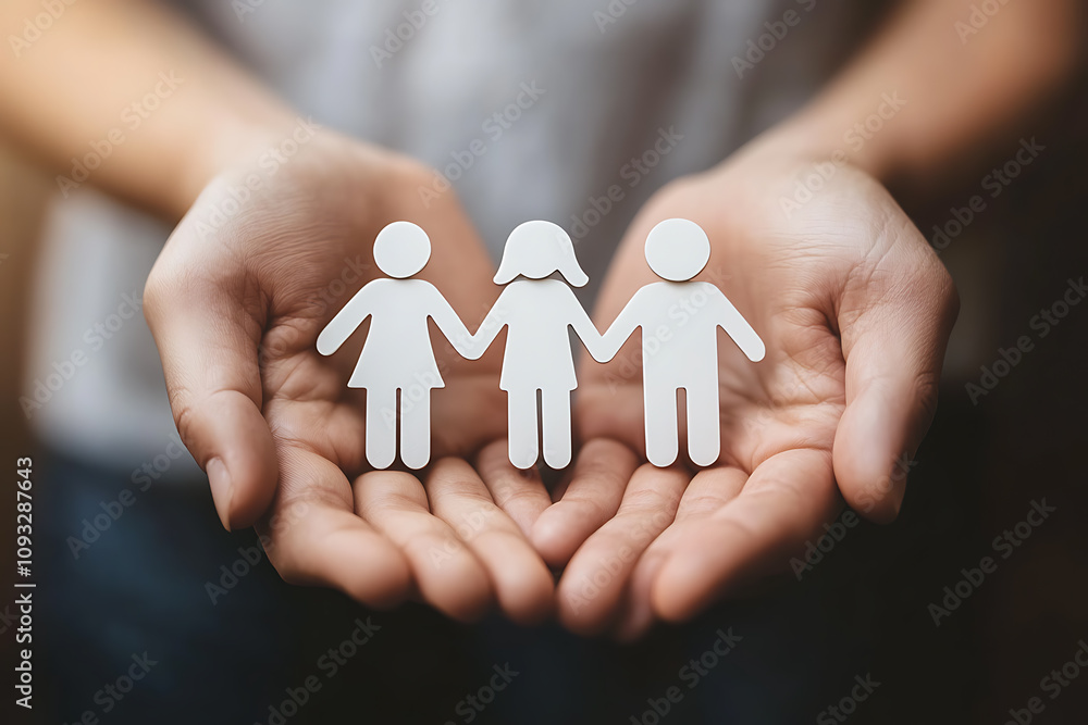 Icon of a family holding hands, symbolizing unity, care, and emotional connection. Icon of a family holding hands, symbolizing unity, care, and emotional connection.
