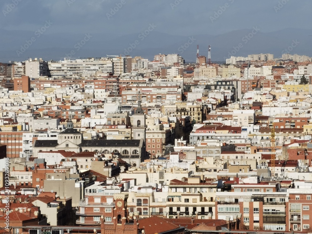 The panorama view of Madrid, Spain The panorama view of Madrid, Spain